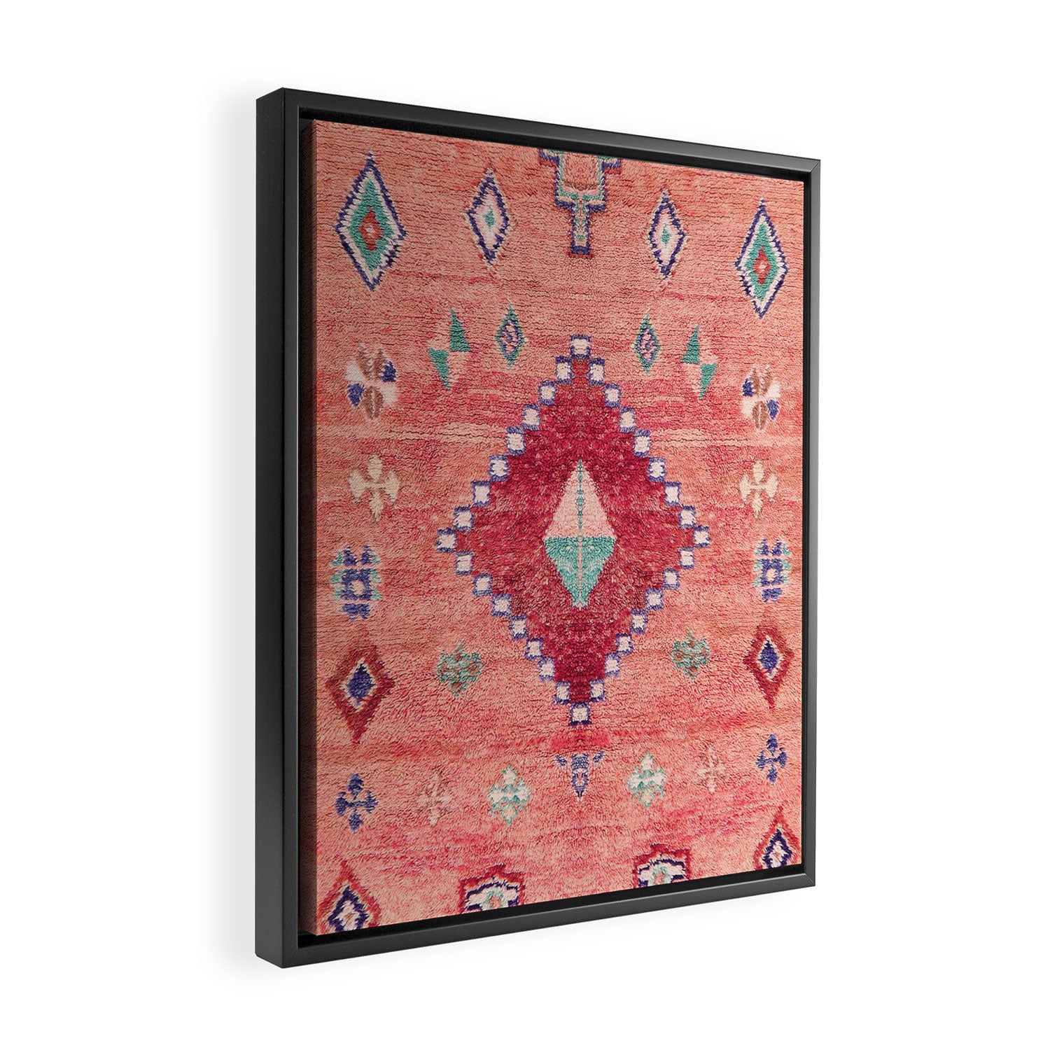 Heritage Moroccan Rug Style Design Framed Canvas Print Gallery Image 2