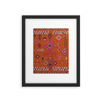Moroccan Berber Geometric Pattern In Warm Earth Tones Framed Art Print Gallery Image 6