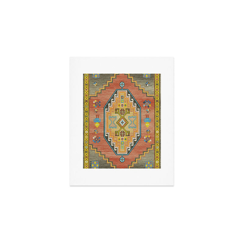 Moroccan Berber Geometric Rug Pattern Art Print Gallery Image 1