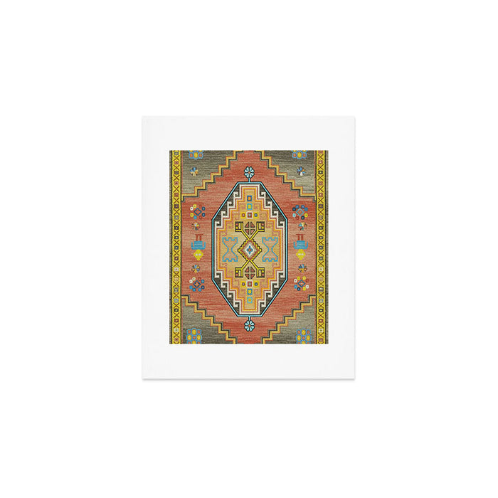 Moroccan Berber Geometric Rug Pattern Art Print Gallery Image 1