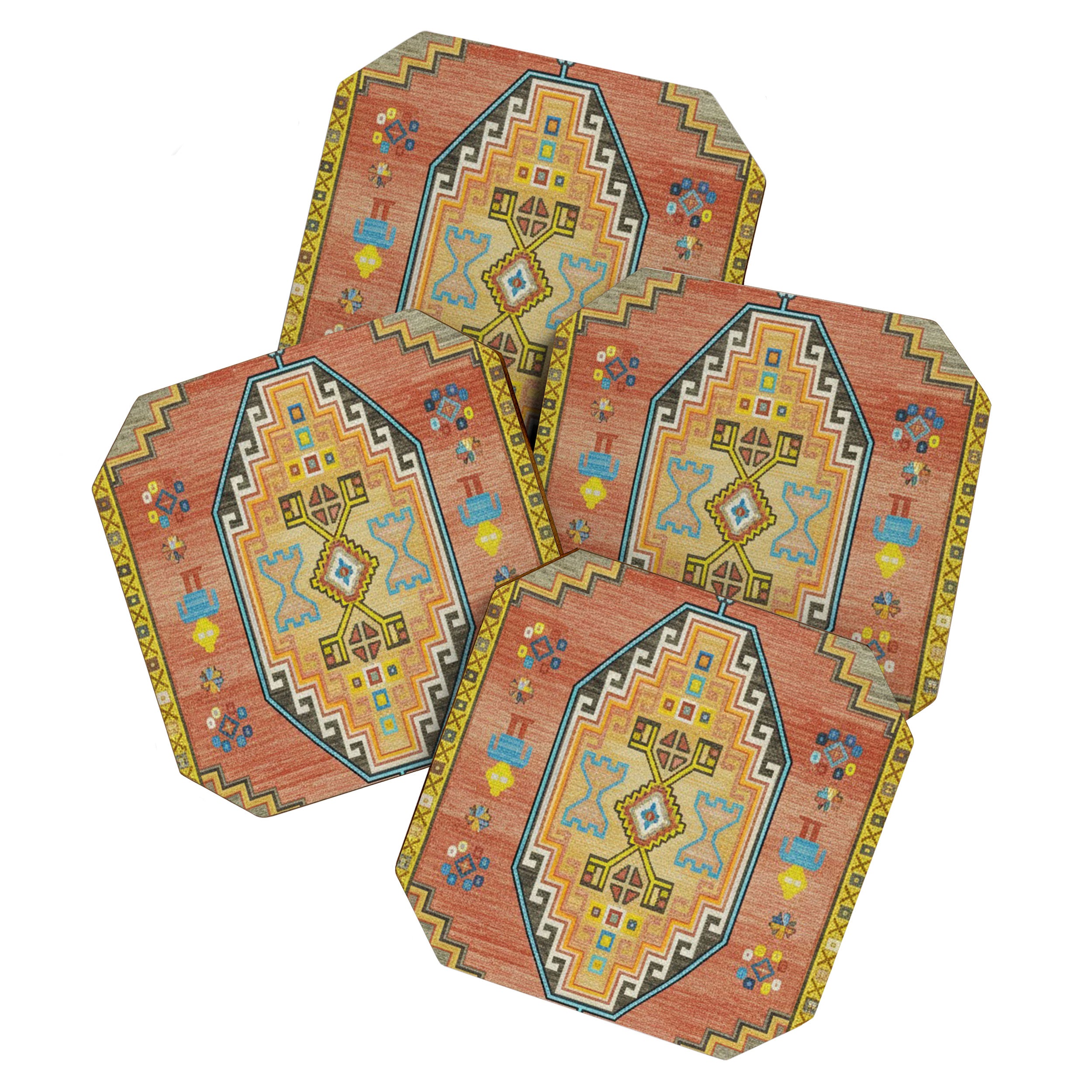 Moroccan Berber Geometric Rug Pattern Coaster Gallery Image 1