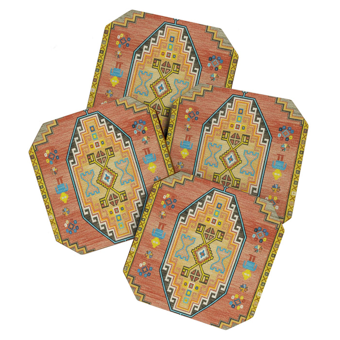 Moroccan Berber Geometric Rug Pattern Coaster Gallery Image 1