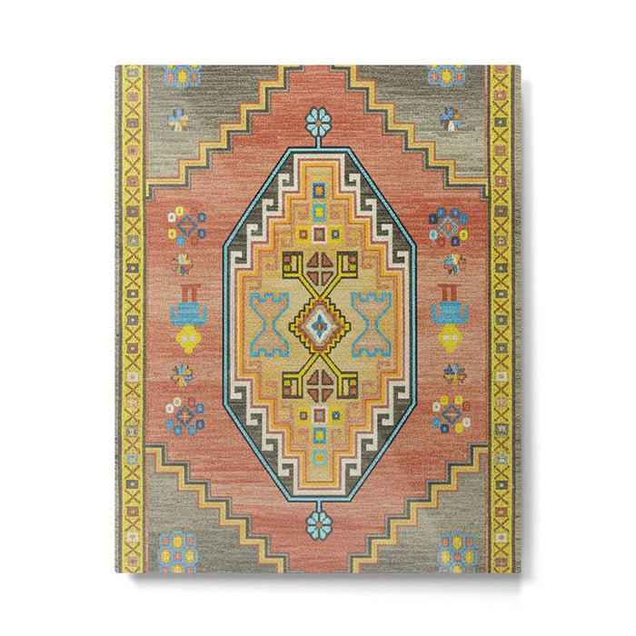 Moroccan Berber Geometric Rug Pattern Metal Print Gallery Image 1