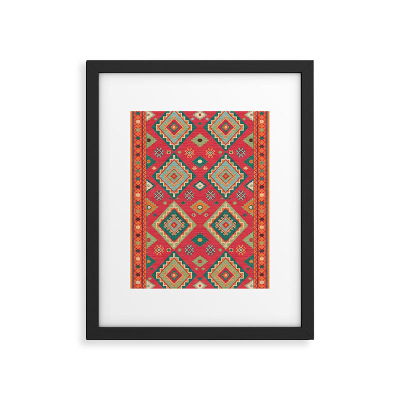 Moroccan Berber Kilim Pattern Framed Art Print Gallery Image 6