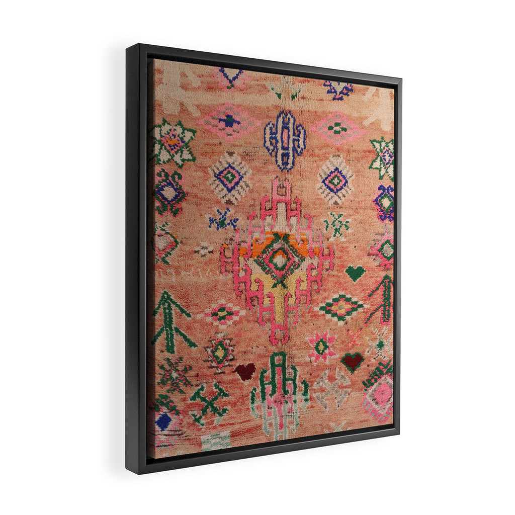 Moroccan Berber Traditional Carpet Framed Canvas Print Gallery Image 2