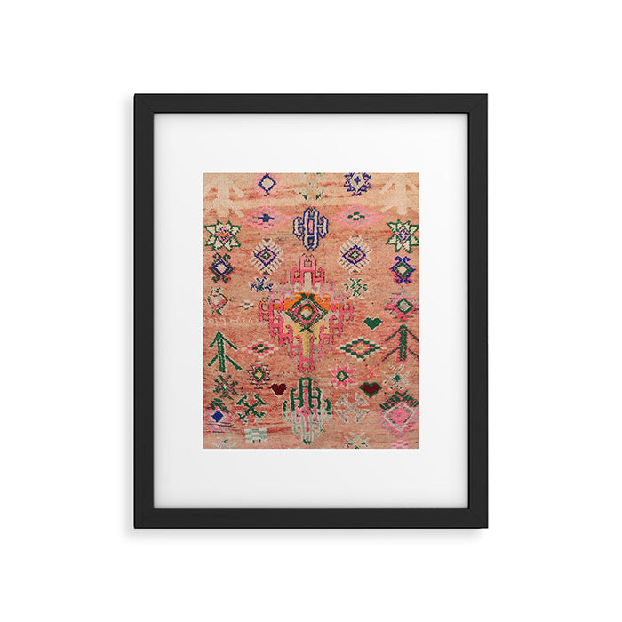 Moroccan Berber Traditional Carpet Framed Art Print Gallery Image 1