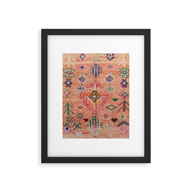 Moroccan Berber Traditional Carpet Framed Art Print Gallery Image 4