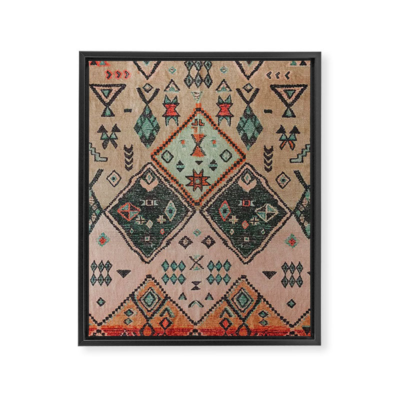 Moroccan Berber Traditional Rug Design Framed Canvas Print Gallery Image 8