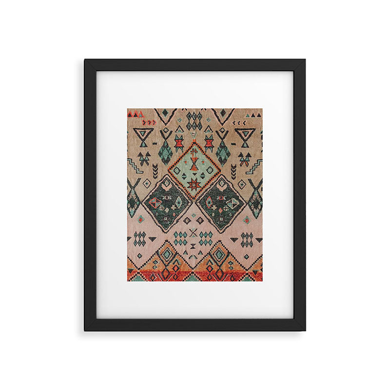 Moroccan Berber Traditional Rug Design Framed Art Print Gallery Image 6