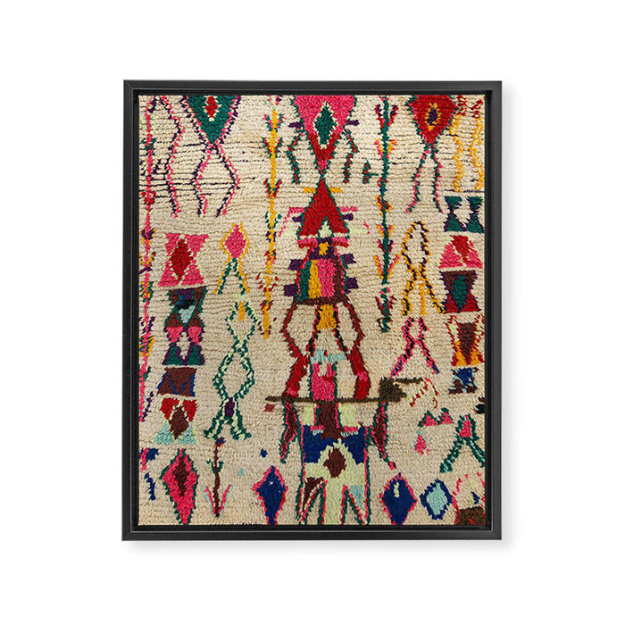 Moroccan Carpet Artwork Framed Canvas Print Gallery Image 1
