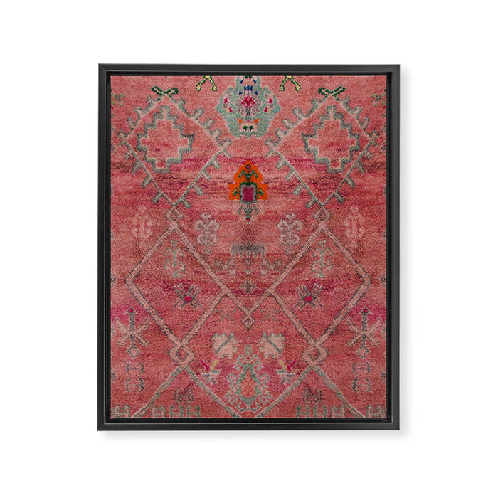 Moroccan Carpet  Framed Canvas Print Gallery Image 1