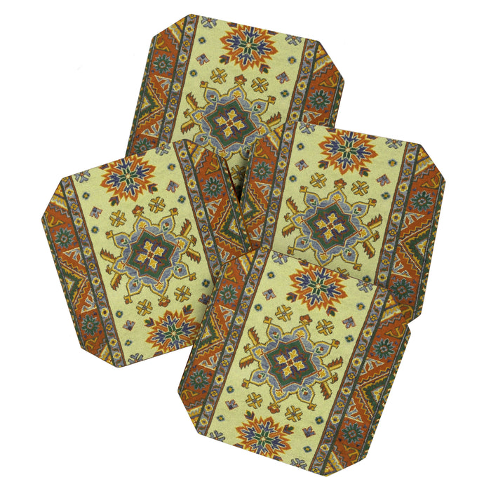 Moroccan Heritage Geometric Rug Pattern Coaster Gallery Image 1