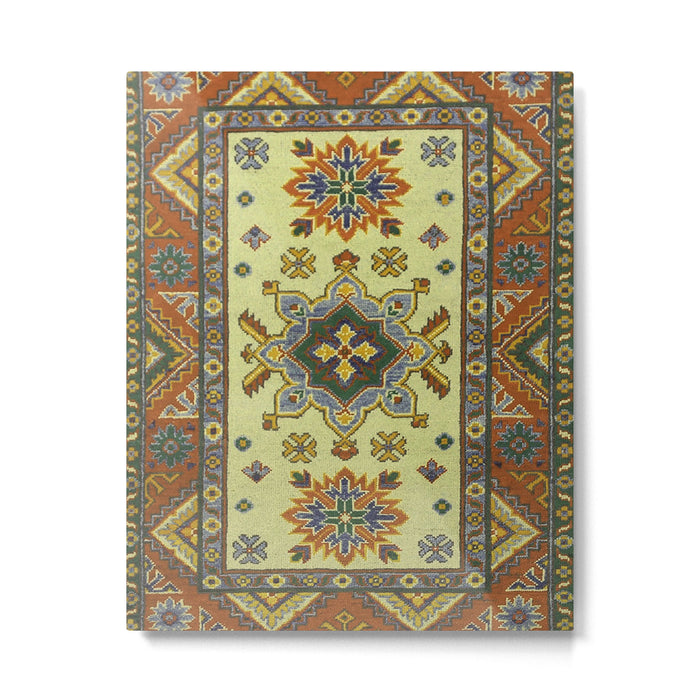 Moroccan Heritage Geometric Rug Pattern Metal Print Gallery Image 1
