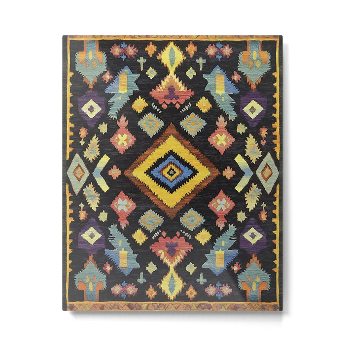 Moroccan Heritage Geometric Rug Pattern Metal Print Gallery Image 1