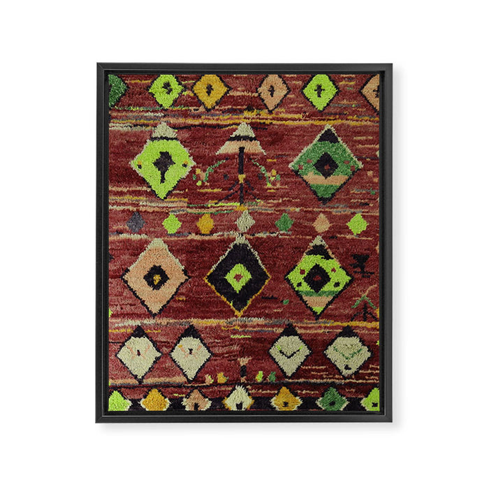 Moroccan Sunset Bohemian Geometric Pattern Framed Canvas Print Gallery Image 1