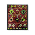 Moroccan Sunset Bohemian Geometric Pattern Framed Canvas Print Gallery Image 8