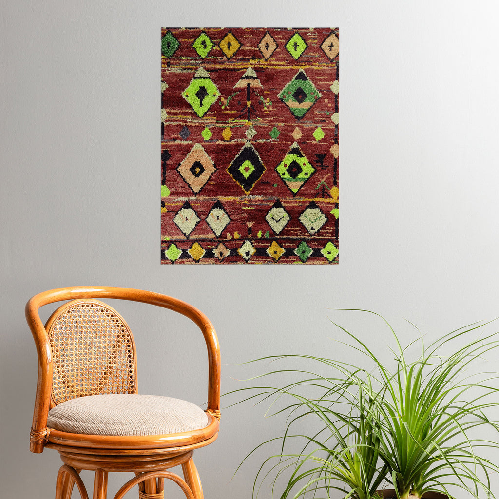 Moroccan Sunset Bohemian Geometric Pattern Poster Gallery Image 3