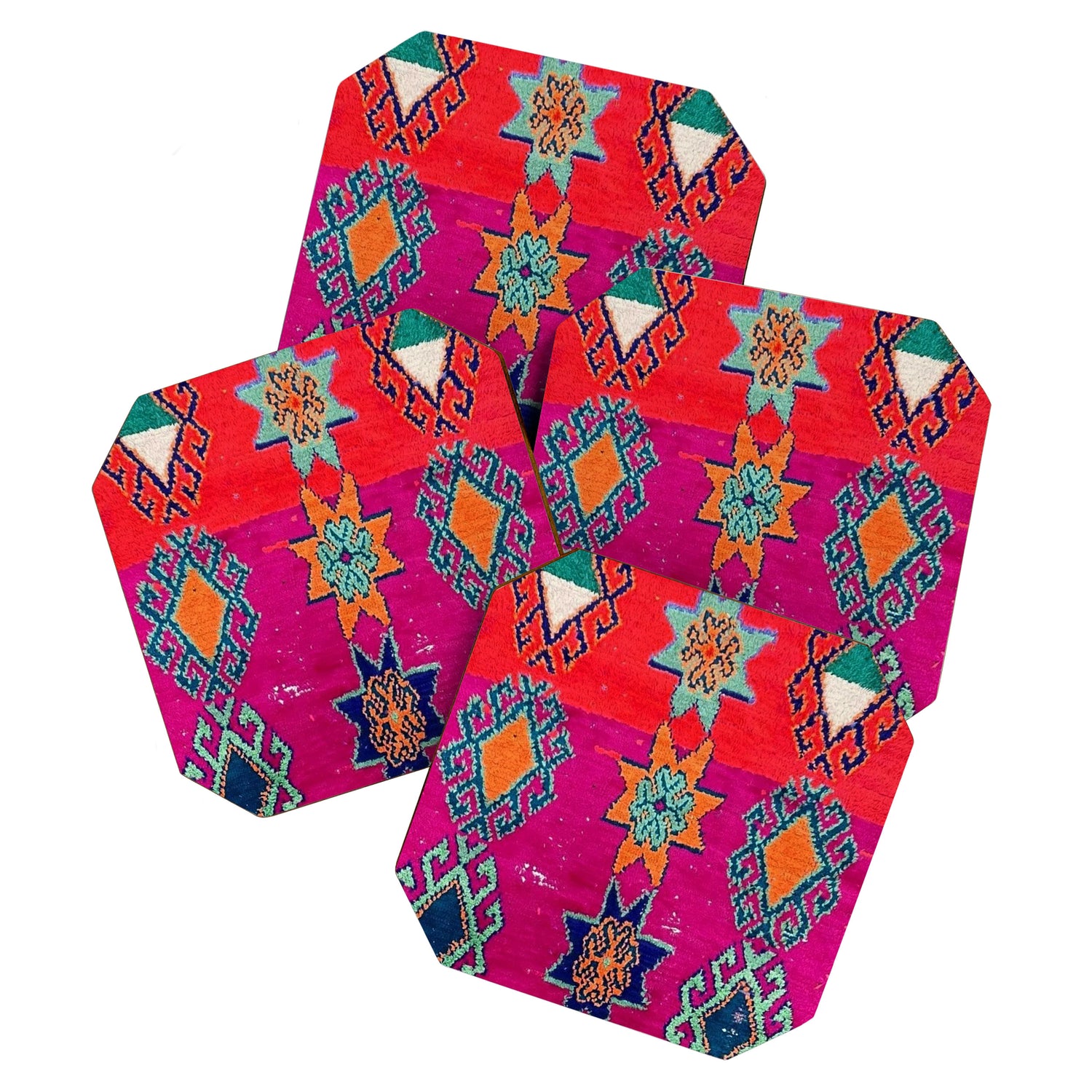 Moroccan Traditional Carpet Artwork Coaster Gallery Image 1