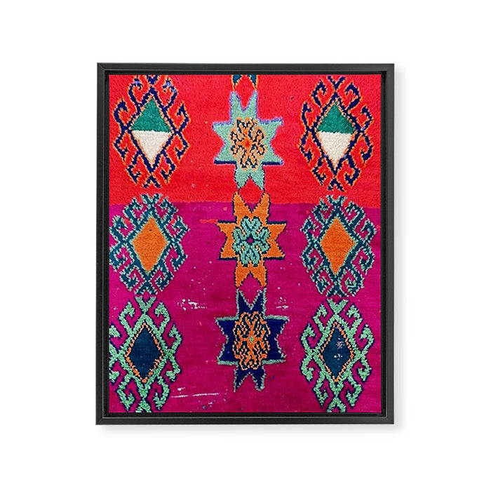 Moroccan Traditional Carpet Artwork Framed Canvas Print Gallery Image 1
