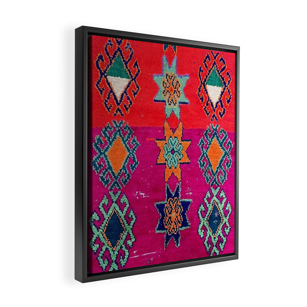 Moroccan Traditional Carpet Artwork Framed Canvas Print Gallery Image 2