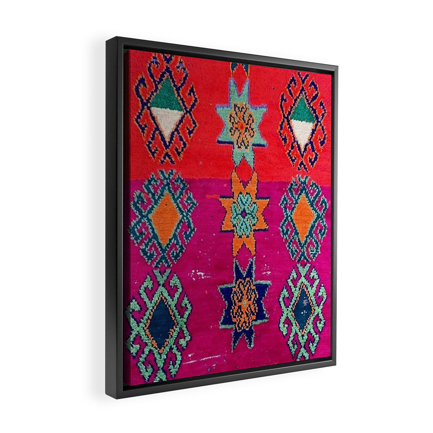Moroccan Traditional Carpet Artwork Framed Canvas Print Gallery Image 2