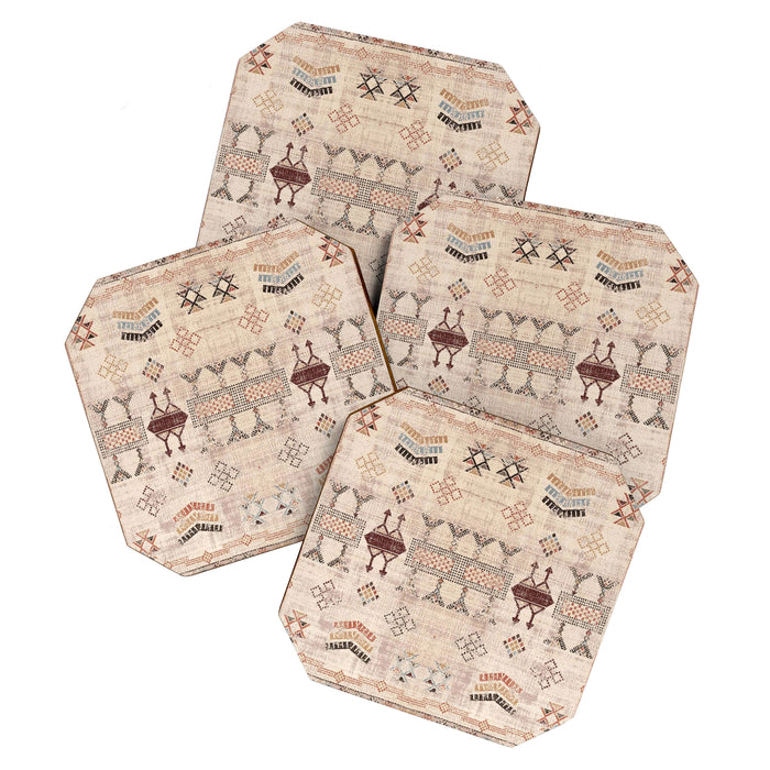 Moroccan Traditional Carpet Arwtork 11 Coaster Gallery Image 1