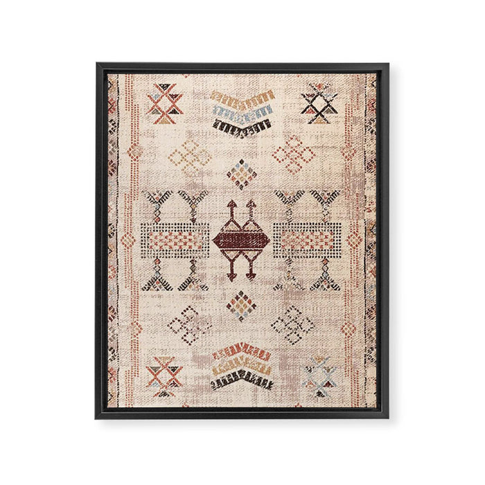 Moroccan Traditional Carpet Arwtork 11 Framed Canvas Print Gallery Image 1