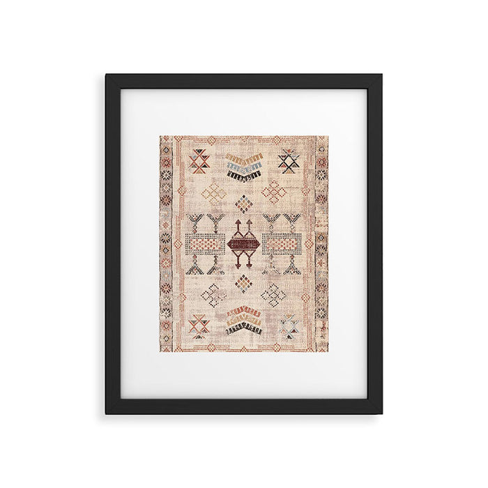 Moroccan Traditional Carpet Arwtork 11 Framed Art Print Gallery Image 1