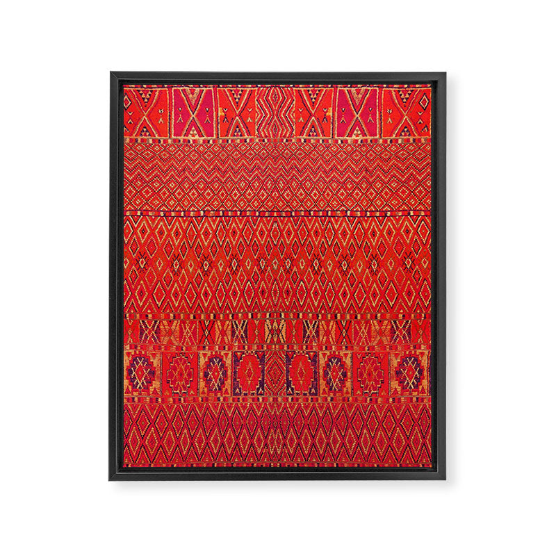 Orange Traditional Moroccan Berber Rug Design B30 Framed Canvas Print Gallery Image 8