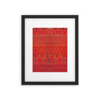 Orange Traditional Moroccan Berber Rug Design B30 Framed Art Print Gallery Image 6