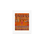 Orange Traditional Moroccan Design Art Print Gallery Image 1