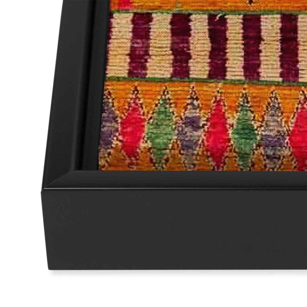 Orange Traditional Moroccan Design Framed Canvas Print Gallery Image 3