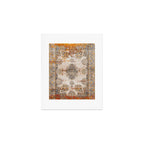 Orange Vintage Rug Design Art Print Gallery Image 1