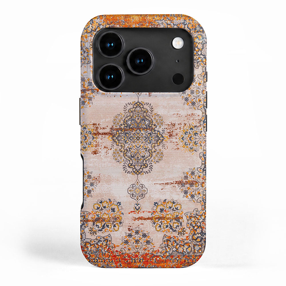 Orange Vintage Rug Design iPhone Case Gallery Image 1
