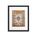Orange Vintage Rug Design Framed Art Print Gallery Image 6