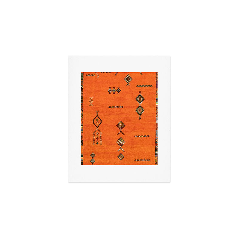 Oriental Traditional Moroccan Berber Rug Artwork Art Print Gallery Image 1