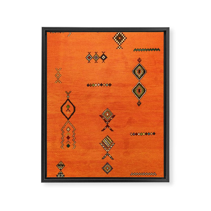 Oriental Traditional Moroccan Berber Rug Artwork Framed Canvas Print Gallery Image 1