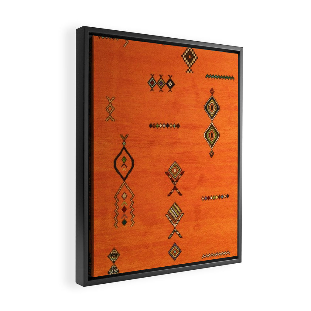 Oriental Traditional Moroccan Berber Rug Artwork Framed Canvas Print Gallery Image 2