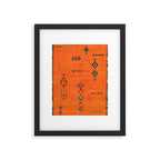 Oriental Traditional Moroccan Berber Rug Artwork Framed Art Print Gallery Image 4