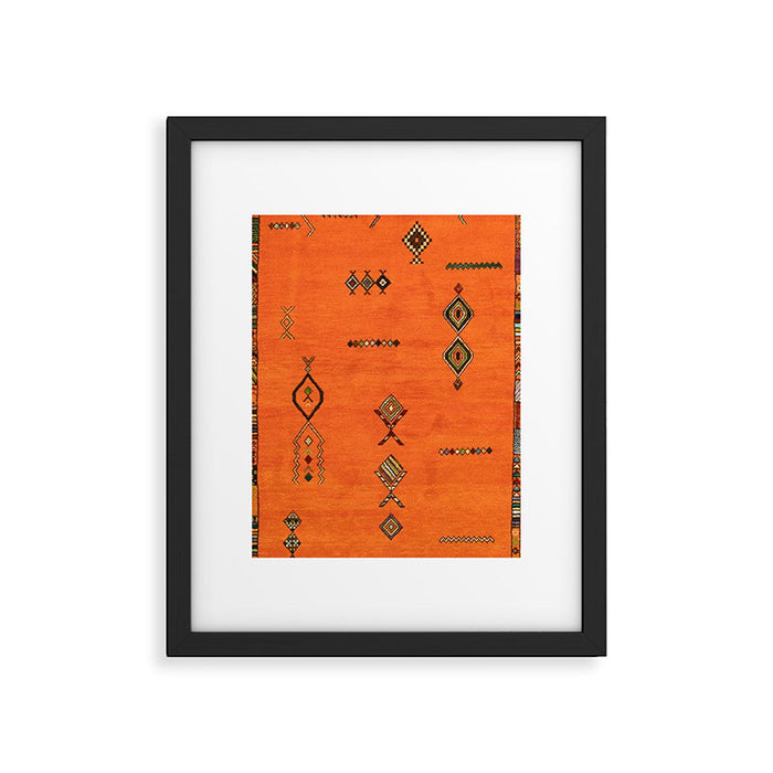 Oriental Traditional Moroccan Berber Rug Artwork Framed Art Print Gallery Image 1