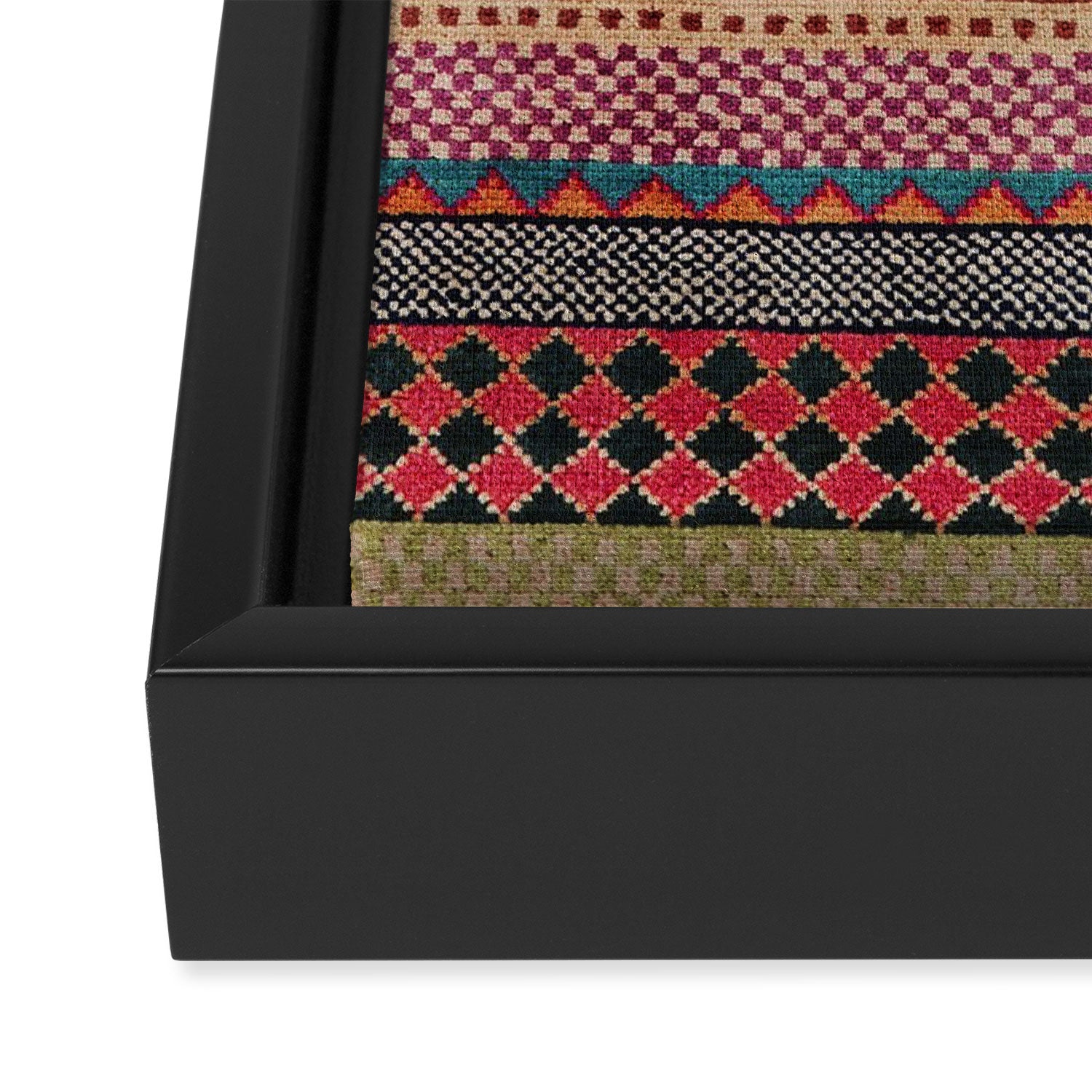 Oriental Traditional Rug Artwork Design C13 Framed Canvas Print Gallery Image 3