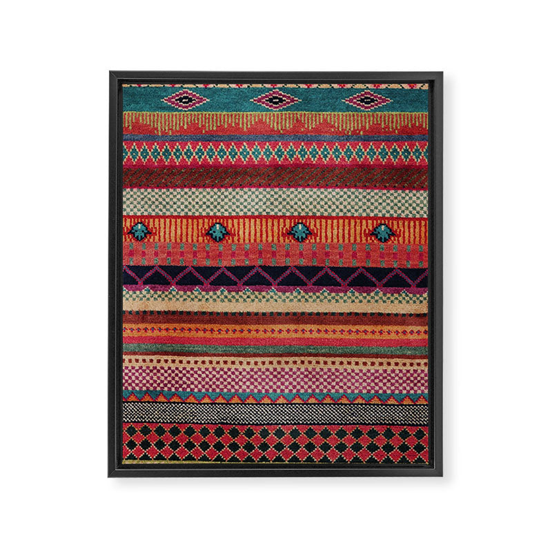 Oriental Traditional Rug Artwork Design C13 Framed Canvas Print Gallery Image 8