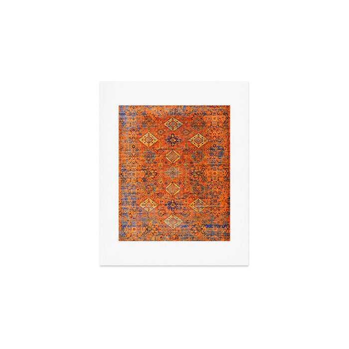 Oriental Vitange Moroccan Rug Design Art Print Gallery Image 1