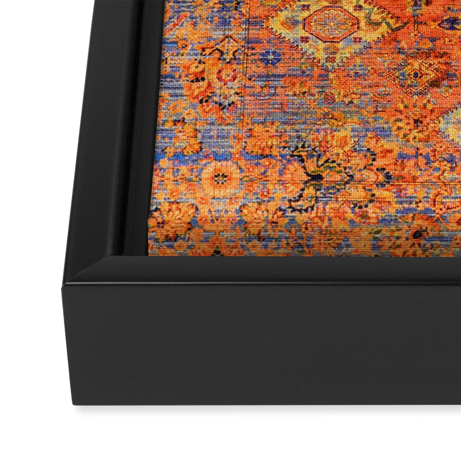 Oriental Vitange Moroccan Rug Design Framed Canvas Print Gallery Image 3