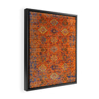 Oriental Vitange Moroccan Rug Design Framed Canvas Print Gallery Image 2