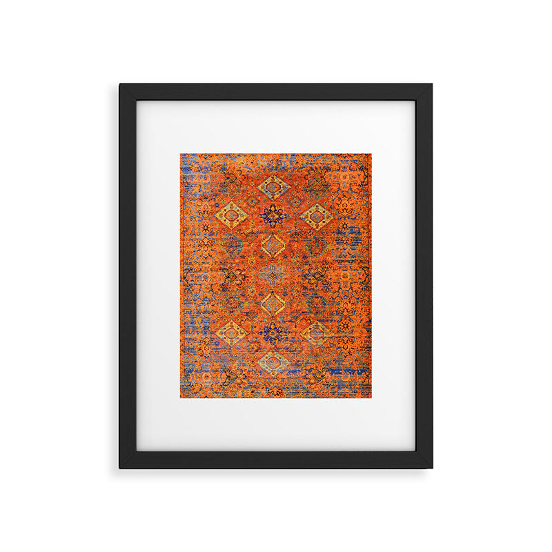 Oriental Vitange Moroccan Rug Design Framed Art Print Gallery Image 4