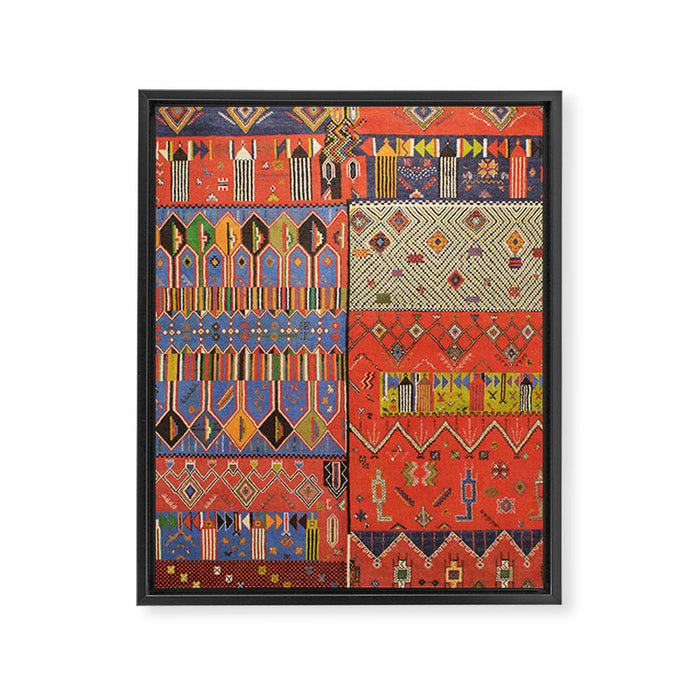 Pattern Bohemian Carpet Framed Canvas Print Gallery Image 1