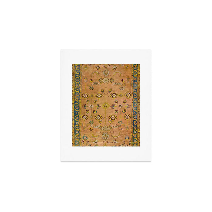 Persian Heritage Rug Design in Warm Earth Tones Art Print Gallery Image 1
