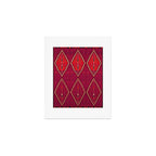 The Crimson Symmetry Handwoven Tribal Kilim Art Art Print Gallery Image 1