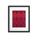 The Crimson Symmetry Handwoven Tribal Kilim Art Framed Art Print Gallery Image 6